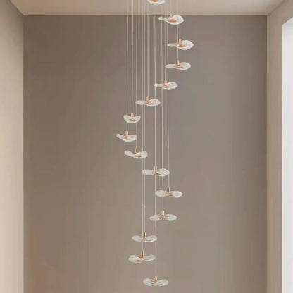 Suspension Luminaire Cascade Dorée Moderne
