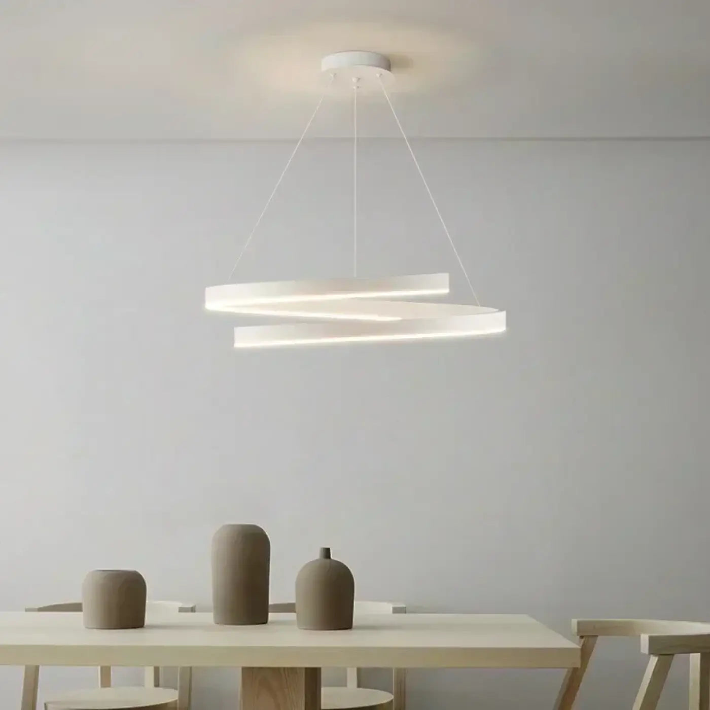 Suspension LED Design Anneaux Lumineux Contemporains