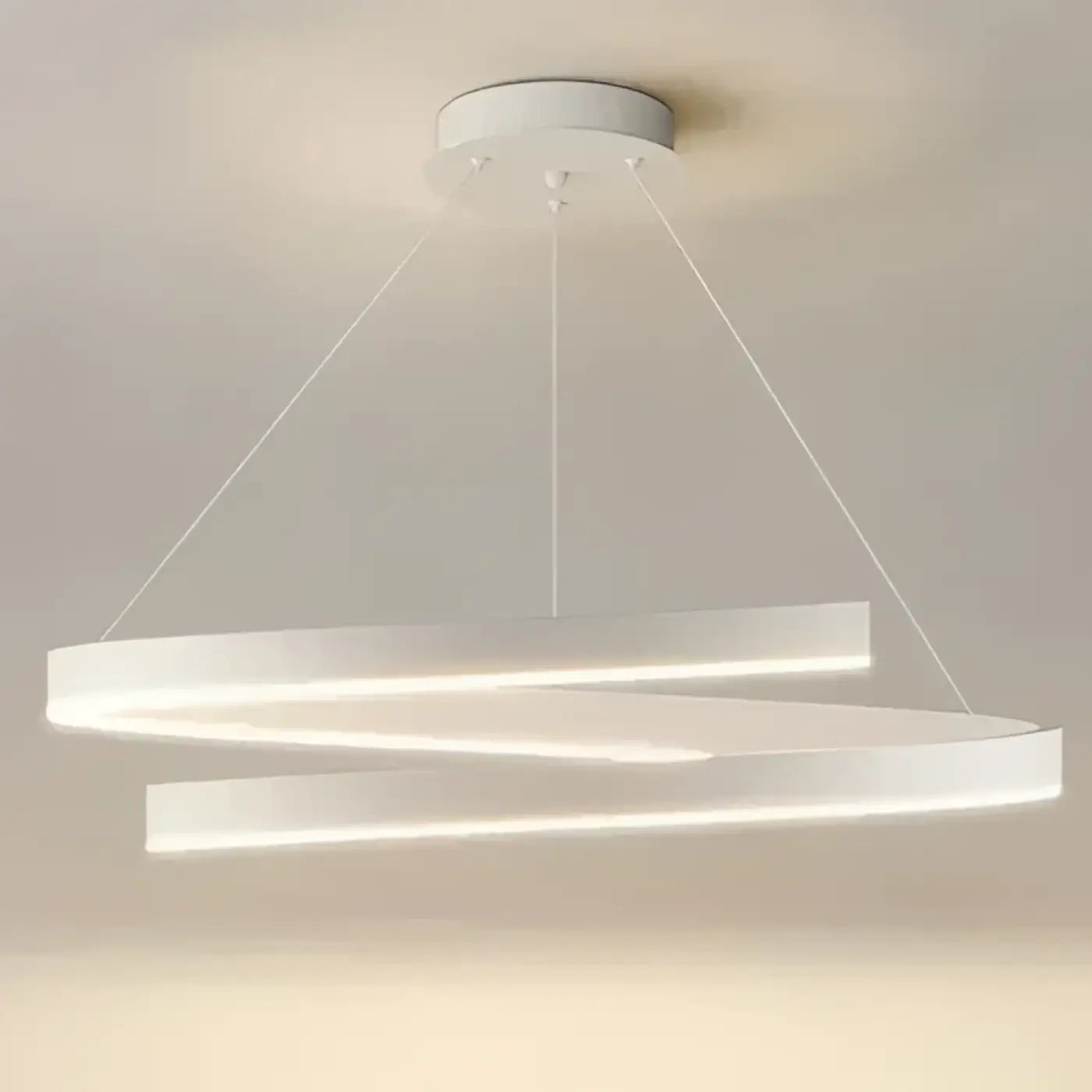 Suspension LED Design Anneaux Lumineux Contemporains