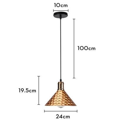 Suspension Design Cuivre Martelé Industriel