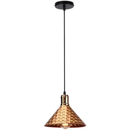 Suspension Design Cuivre Martelé Industriel