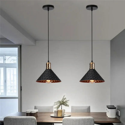 Suspension Design Cuivre Martelé Industriel