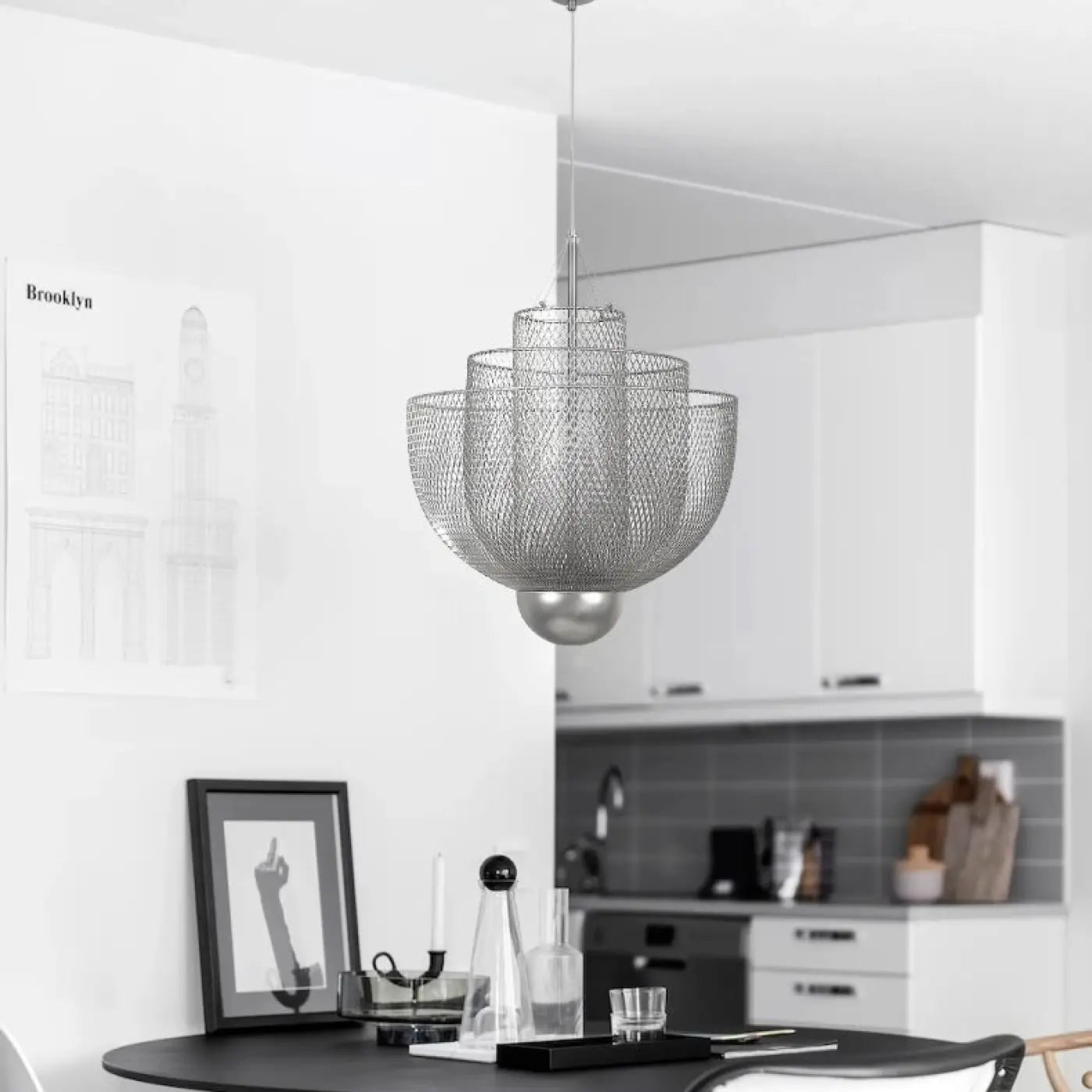 Suspension Fleur Sculptée Métal Doré Design