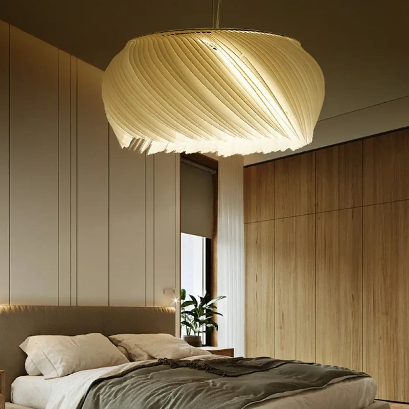 Suspension Design Organique Blanche LED
