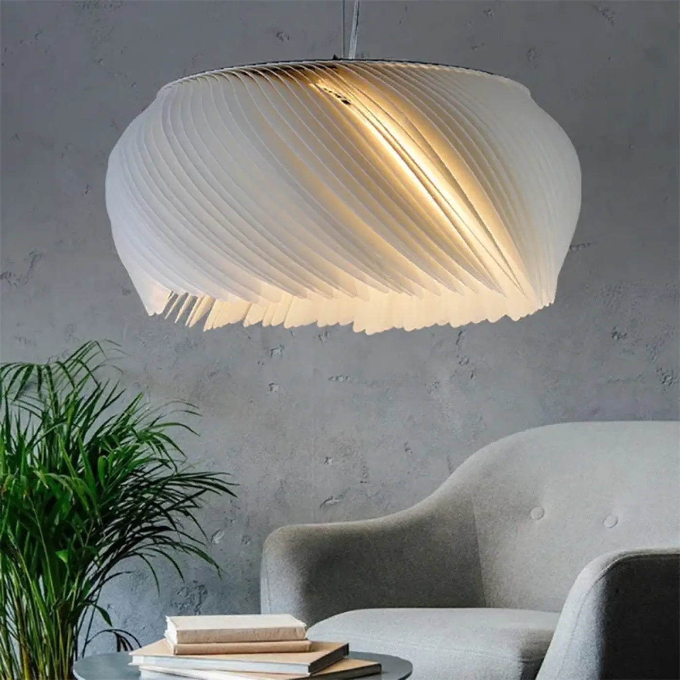 Suspension Design Organique Blanche LED