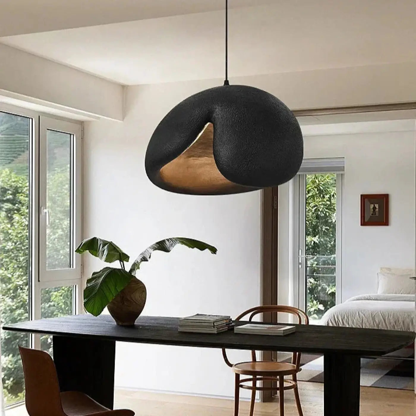 Suspension Design Dorée Asymétrique