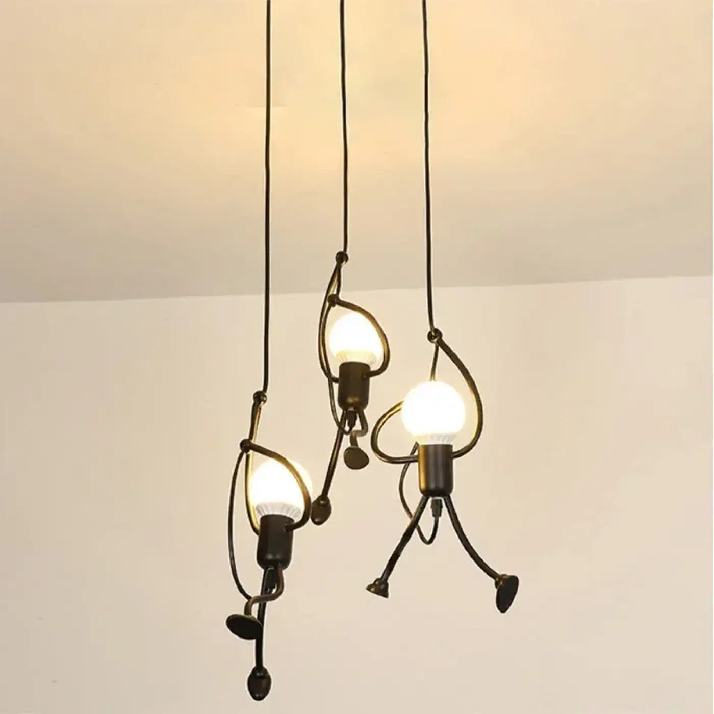Suspension Luminaire Figurine Métal Design