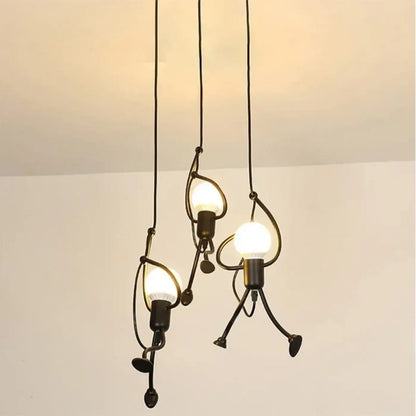 Suspension Luminaire Figurine Métal Design