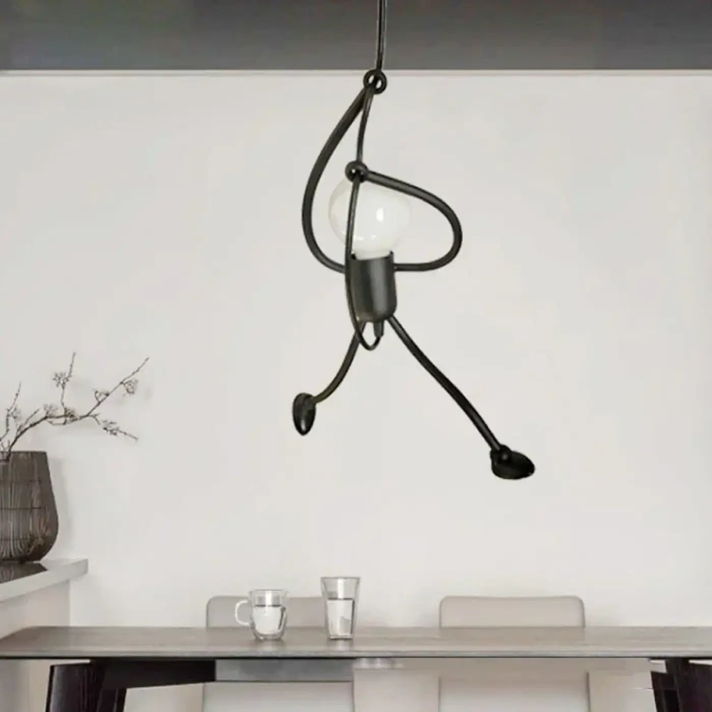 Suspension Luminaire Figurine Métal Design