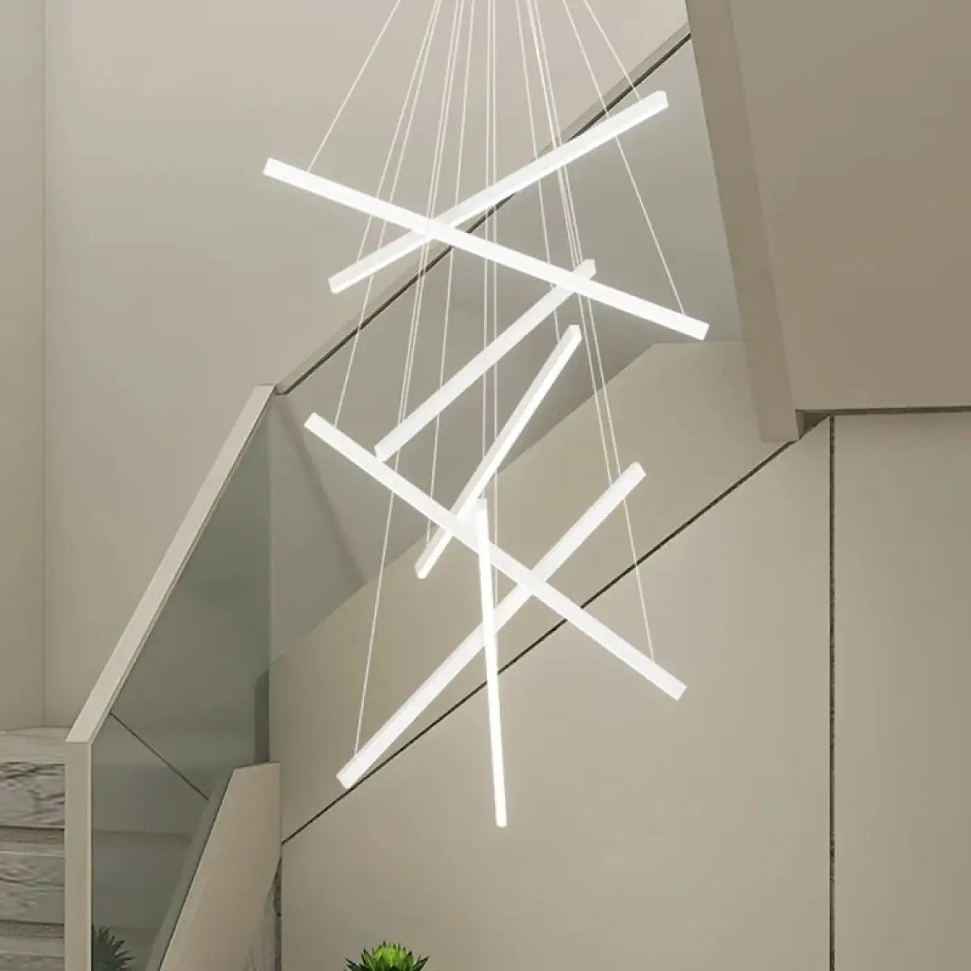 Suspension Escalier XXL Design LED Noir