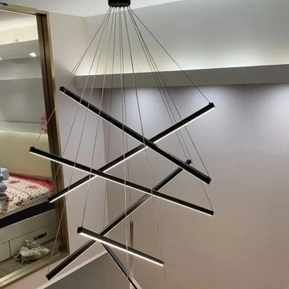 Suspension Escalier XXL Design LED Noir