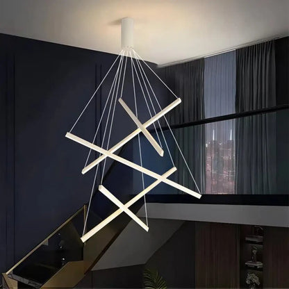 Suspension Escalier XXL Design LED Noir