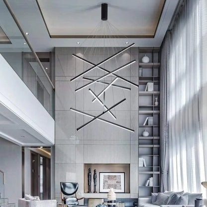 Suspension Escalier XXL Design LED Noir