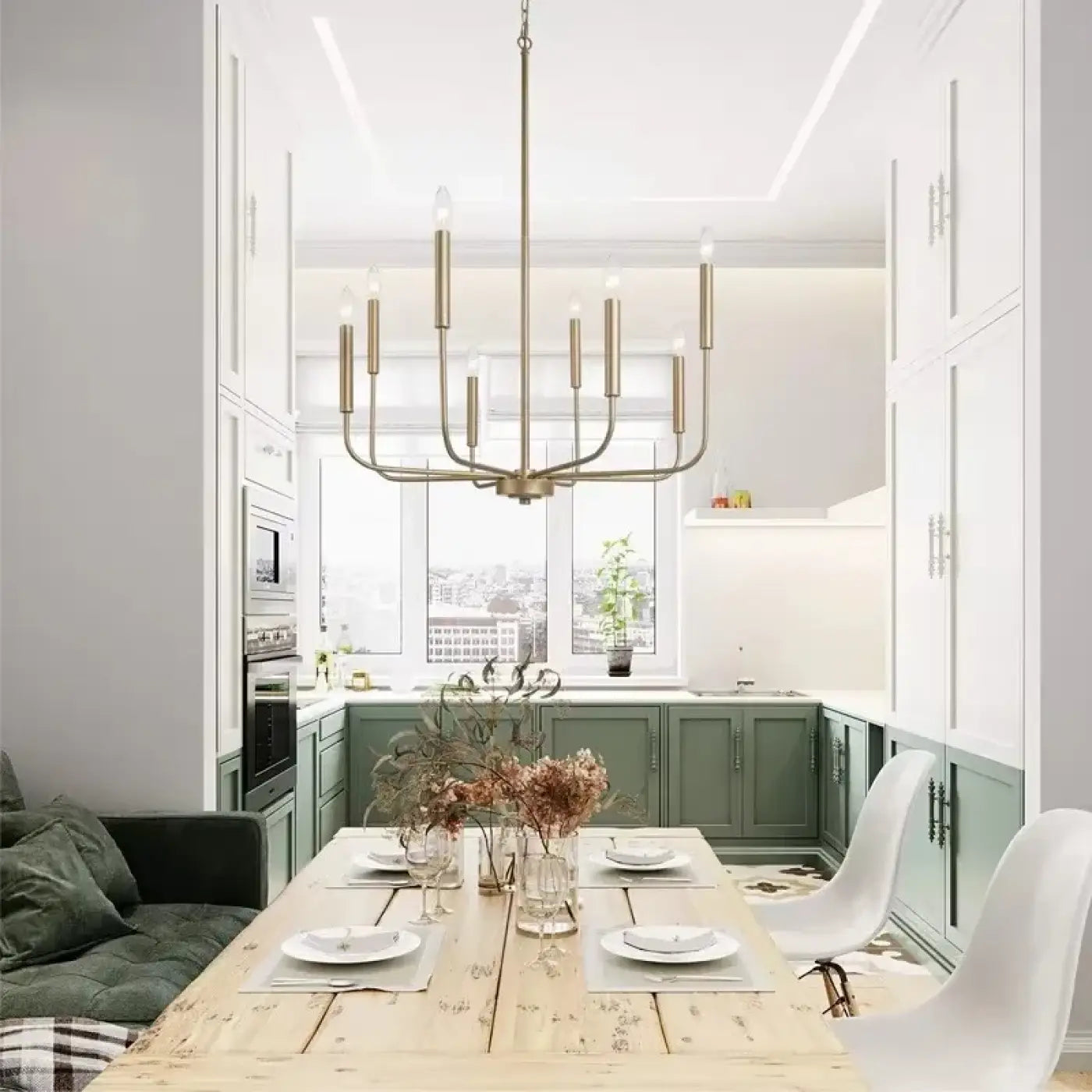 Suspension Laiton Design Chandelier Moderne