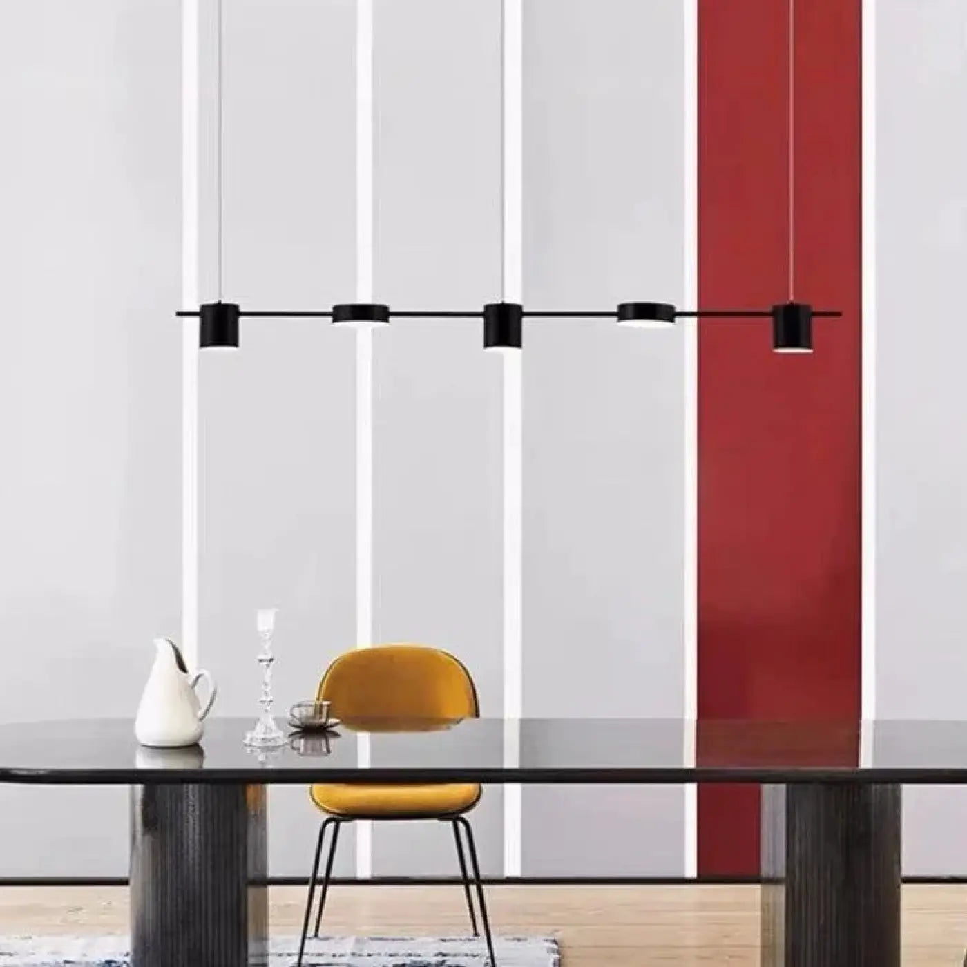 Suspension LED Design Noir ou Doré