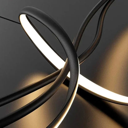 Suspension LED Design Ondulée Moderne