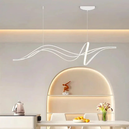 Suspension LED Design Ondulée Moderne
