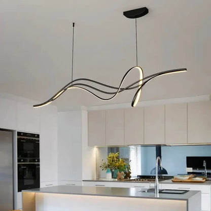 Suspension LED Design Ondulée Moderne