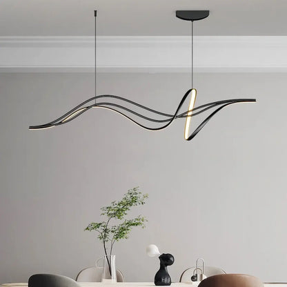 Suspension LED Design Ondulée Moderne