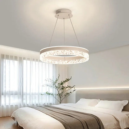 Suspension LED Cristal Ronde Moderne