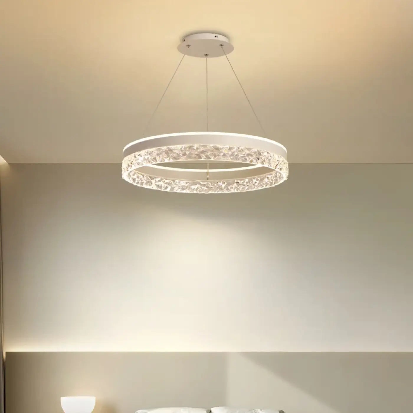 Suspension LED Cristal Ronde Moderne