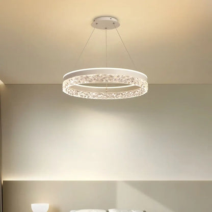 Suspension LED Cristal Ronde Moderne