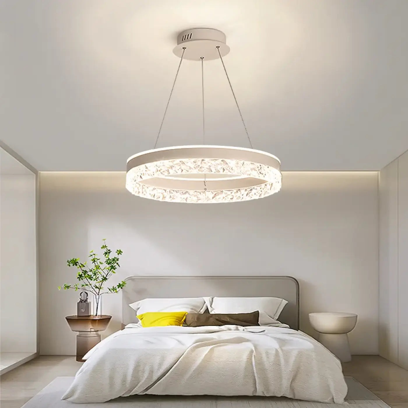 Suspension LED Cristal Ronde Moderne