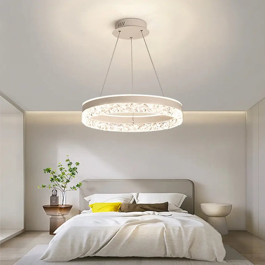 Suspension LED Cristal Ronde Moderne