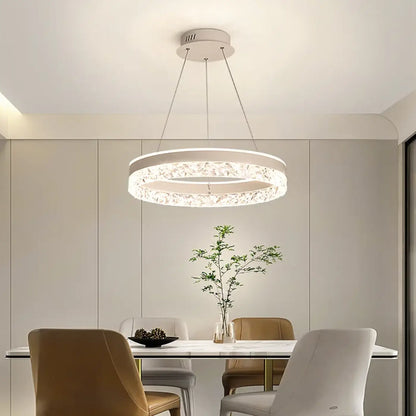 Suspension LED Cristal Ronde Moderne