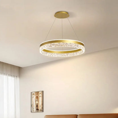 Suspension LED Cristal Ronde Moderne