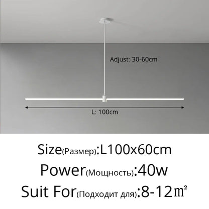 Suspension Linéaire LED Design Noir