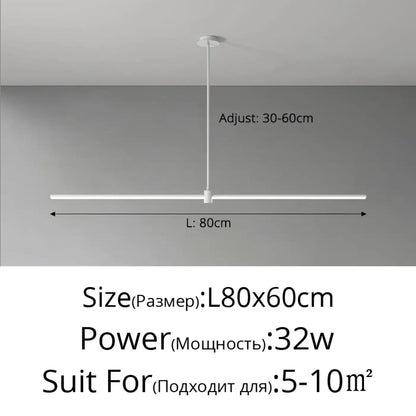 Suspension Linéaire LED Design Noir