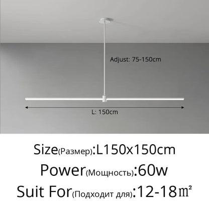 Suspension Linéaire LED Design Noir