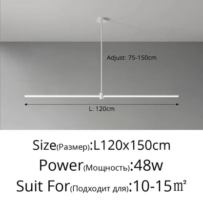 Suspension Linéaire LED Design Noir
