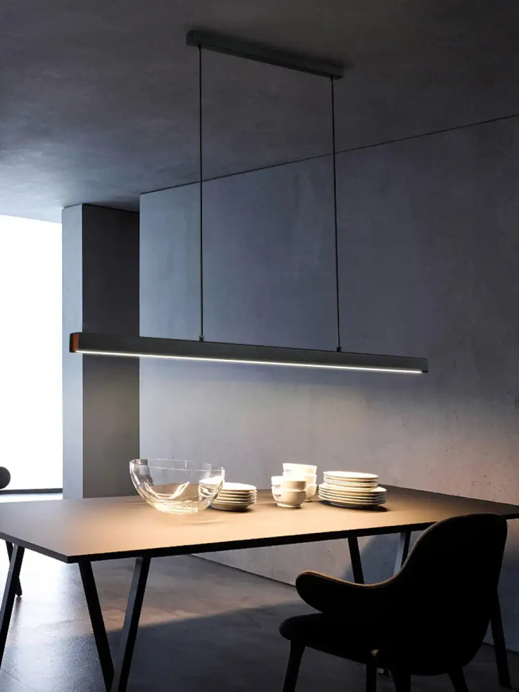 Suspension LED Design Moderne Noire