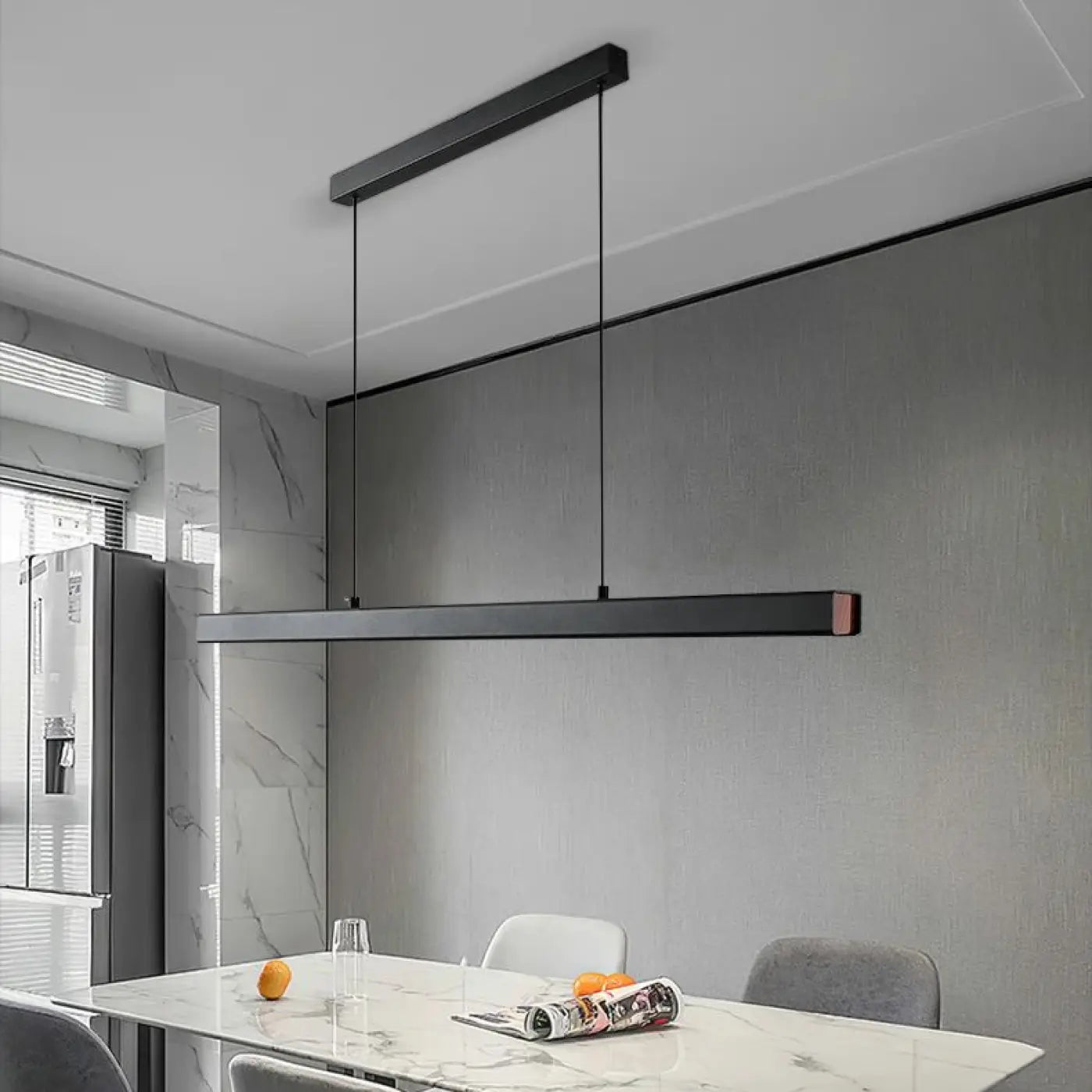 Suspension LED Design Moderne Noire
