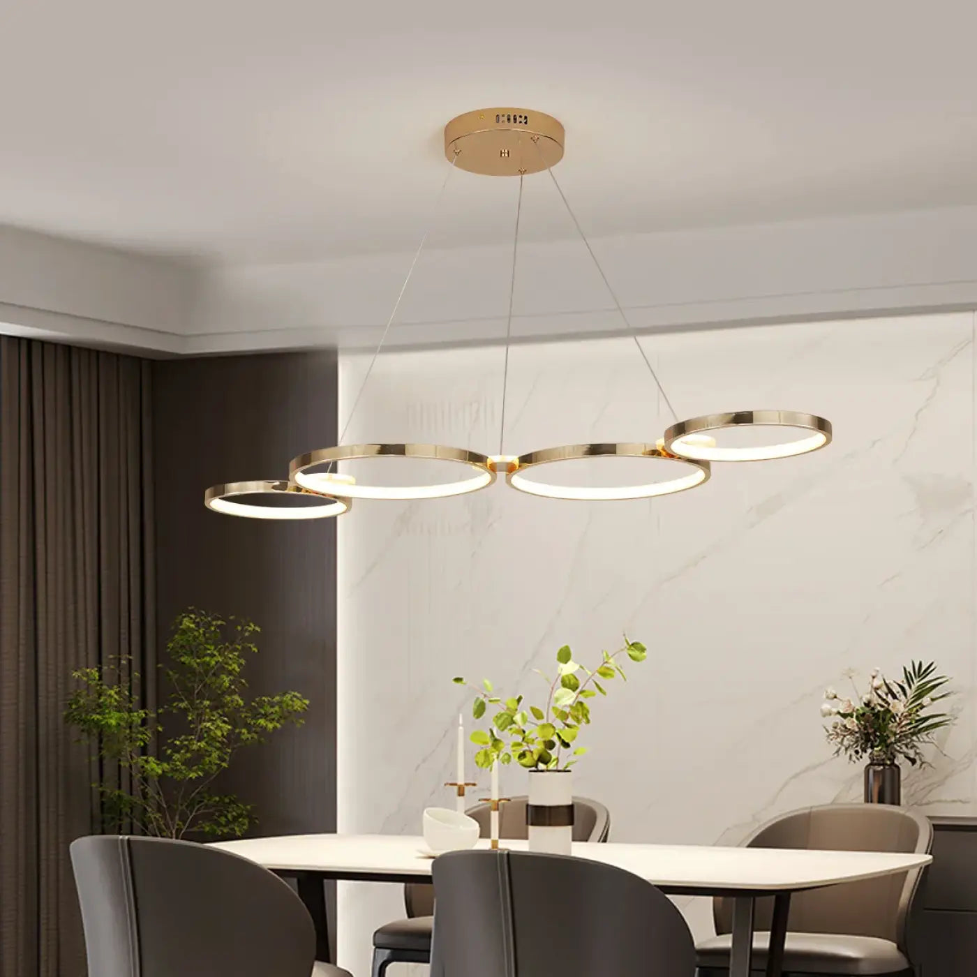 Suspension Anneaux LED Design Moderne & Chic