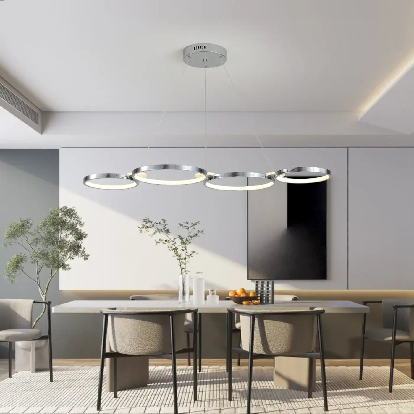Suspension Anneaux LED Design Moderne & Chic