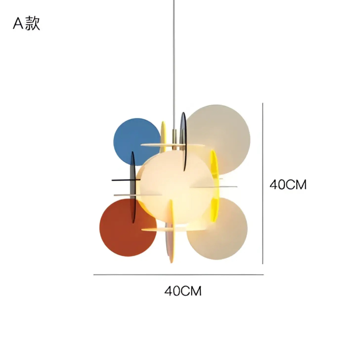 Suspension Luminaire Cercle Coloré Design LED