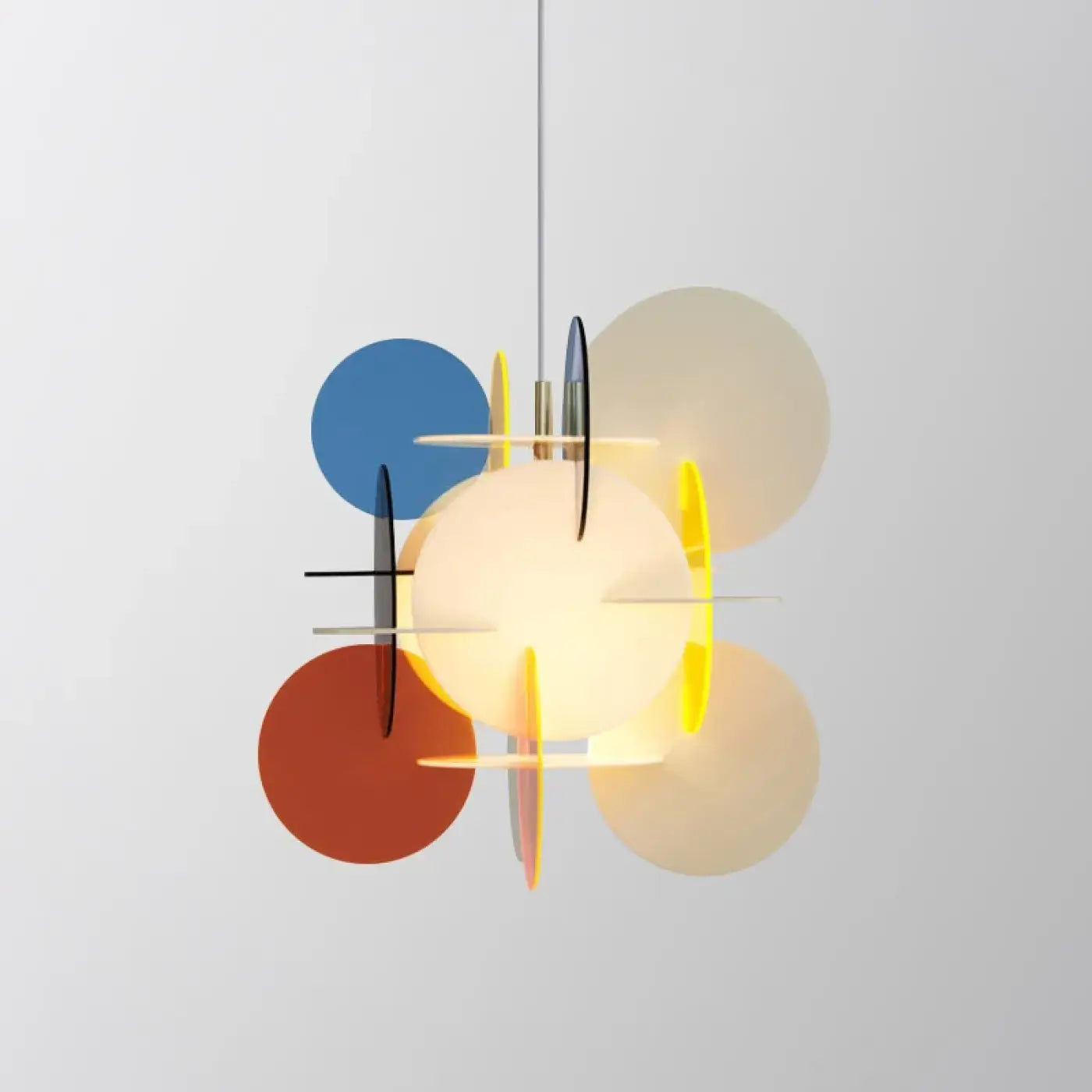 Suspension Luminaire Cercle Coloré Design LED