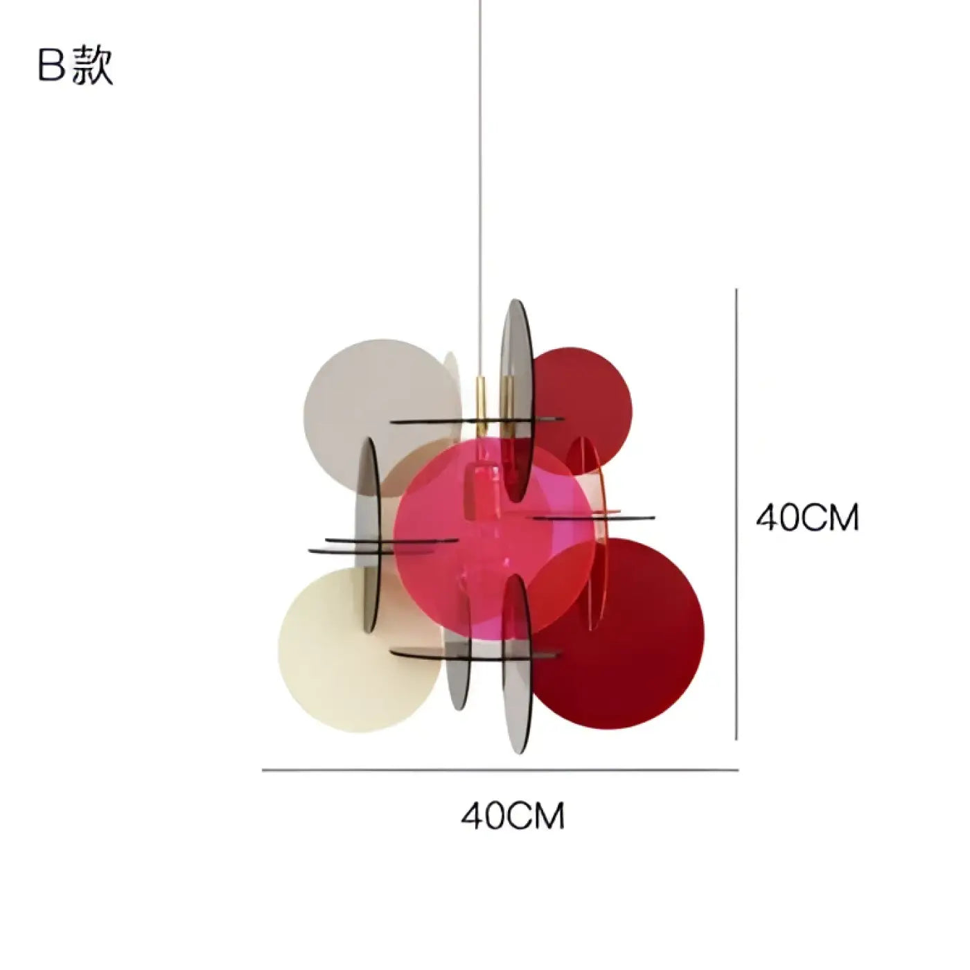 Suspension Luminaire Cercle Coloré Design LED