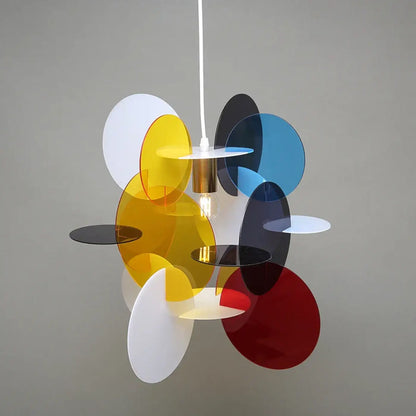 Suspension Luminaire Cercle Coloré Design LED