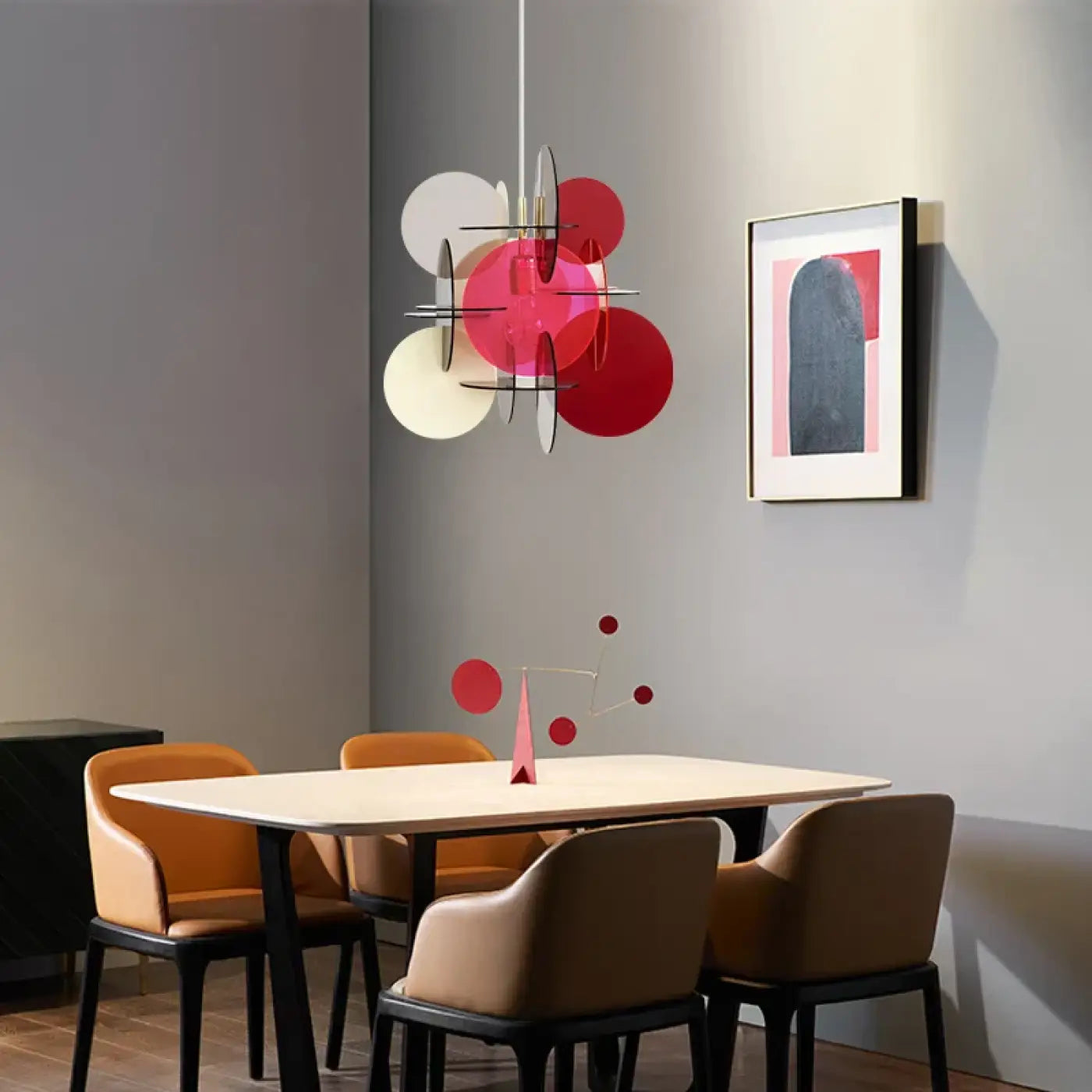 Suspension Luminaire Cercle Coloré Design LED