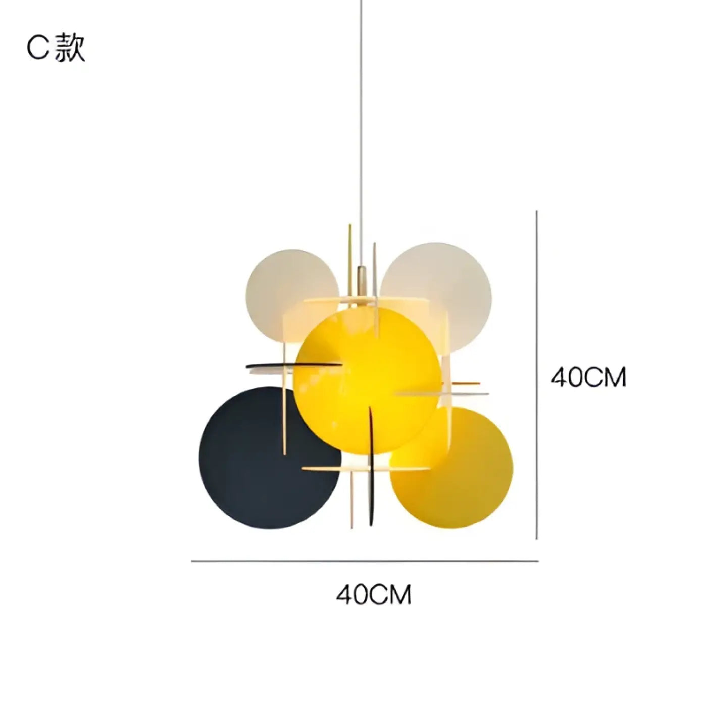 Suspension Luminaire Cercle Coloré Design LED