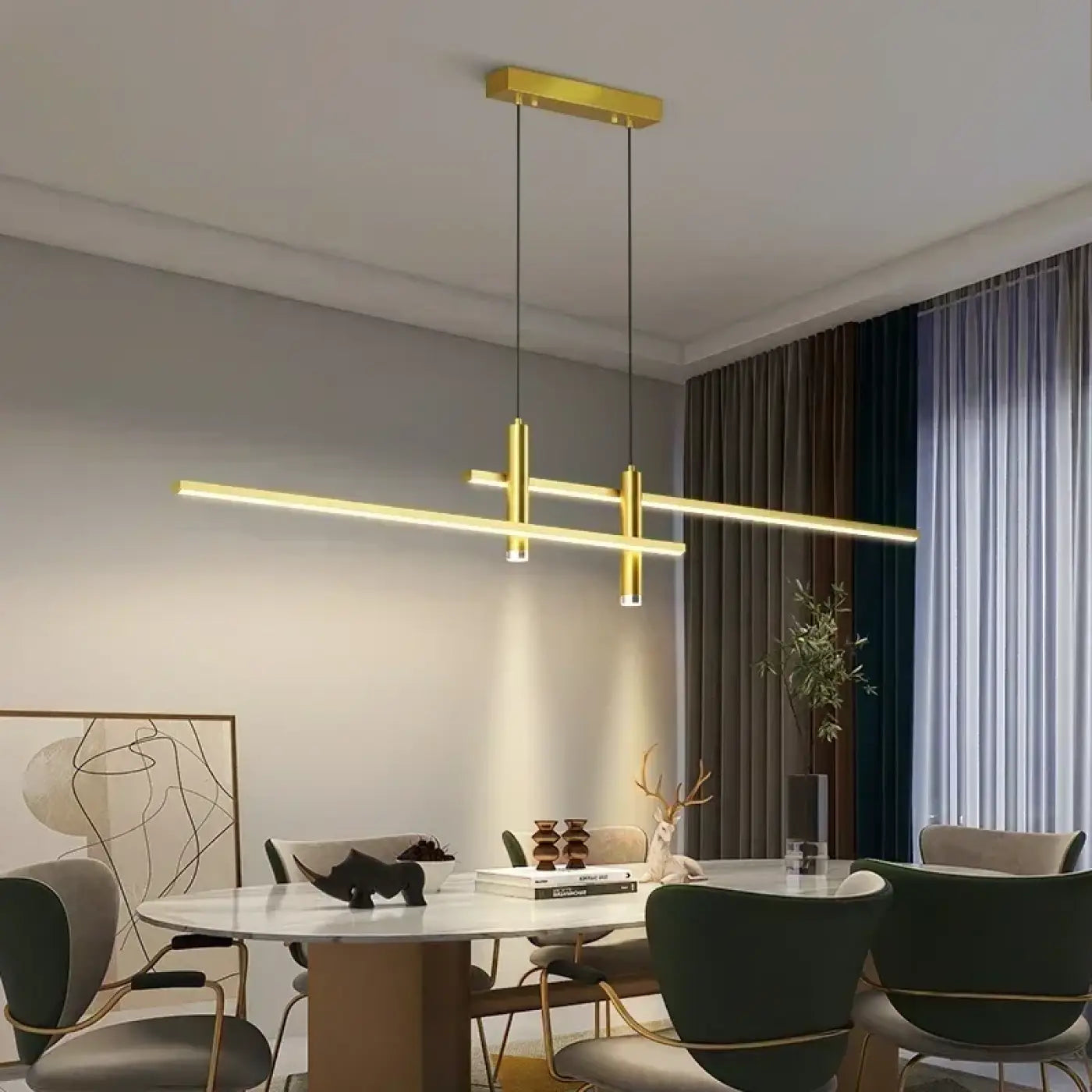 Suspension LED Design Nordique Doré/Noir