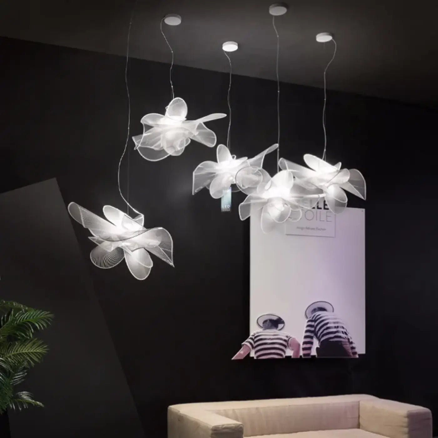 Suspension Design Blanche LED Scandinave