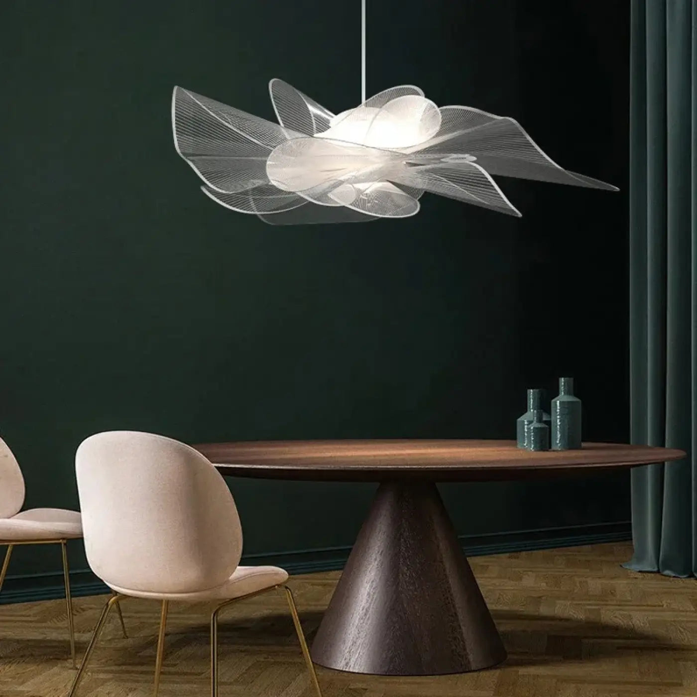 Suspension Design Blanche LED Scandinave