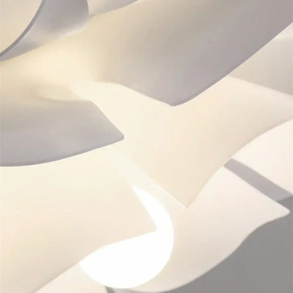 Suspension Fleur Blanche LED Design Floral