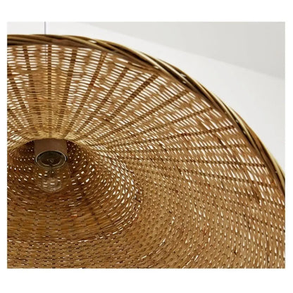 Suspension Bois & Rotin : Ambiance Naturelle & Chic