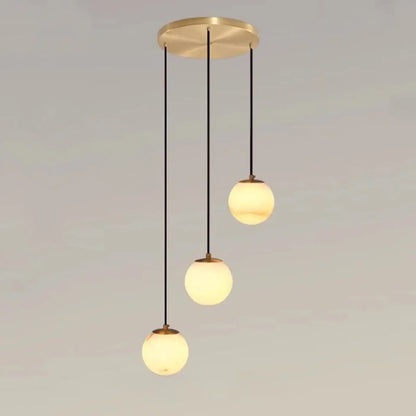 Suspension Cascade Lumineuse Design Sphères
